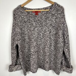 SKYR Women’s Vintage Chunky Fuzzy Mottled Mohair Wool Blend Sweater Warm XL Y2K